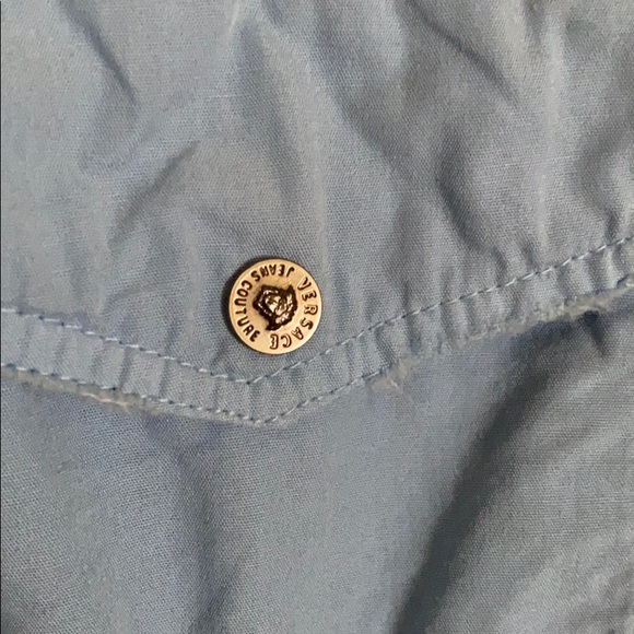 Versace button down Shirt distressed in blue - Picture 9 of 16